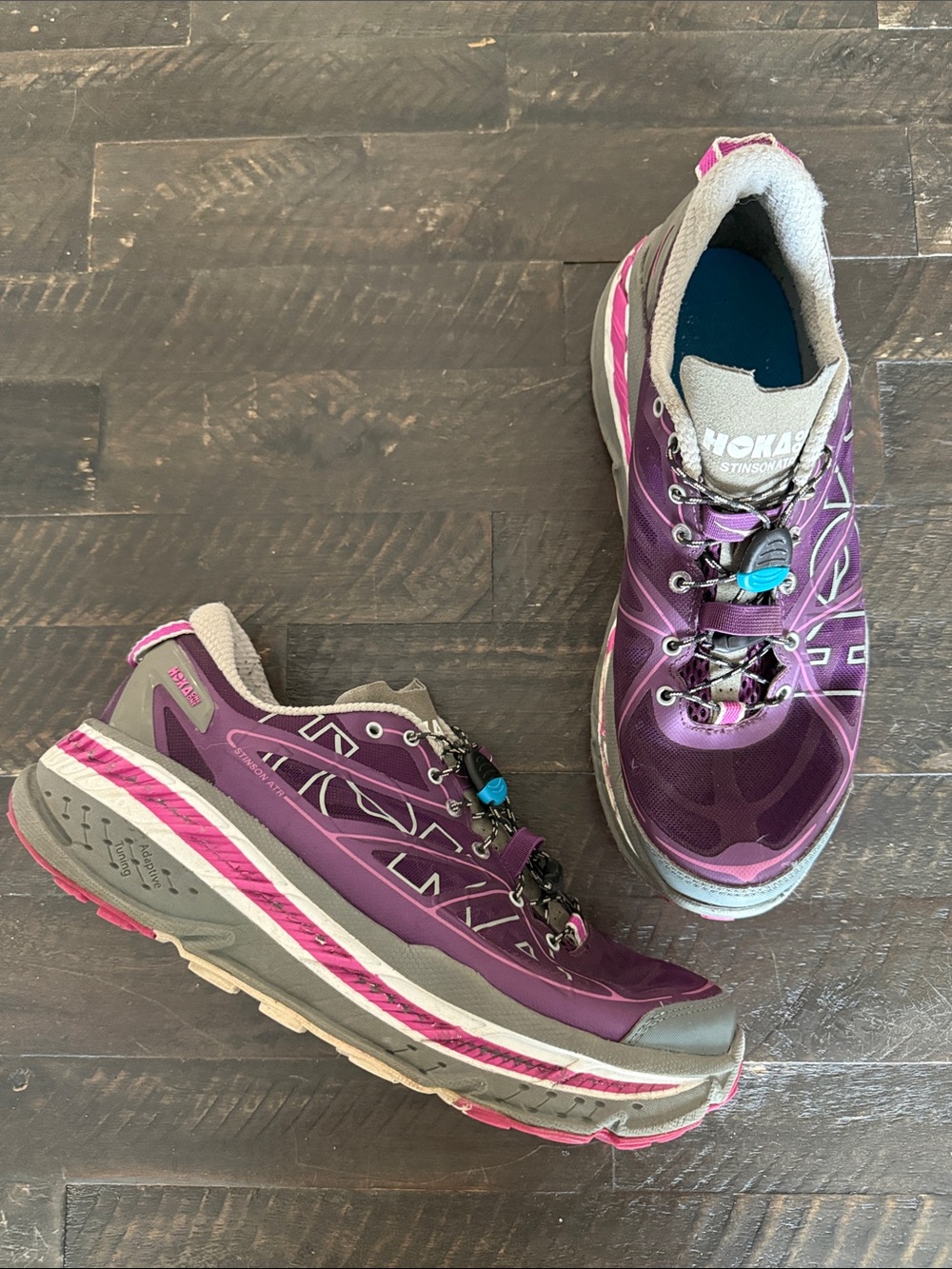 Hoka One One Stinson 3 ATR Purple Pink Trail Running Shoes